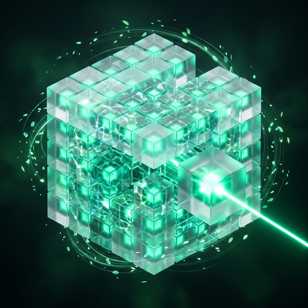 LinkCube 3D 生态生物立方矩阵 - 全球 IPLC 专线网络节点展示